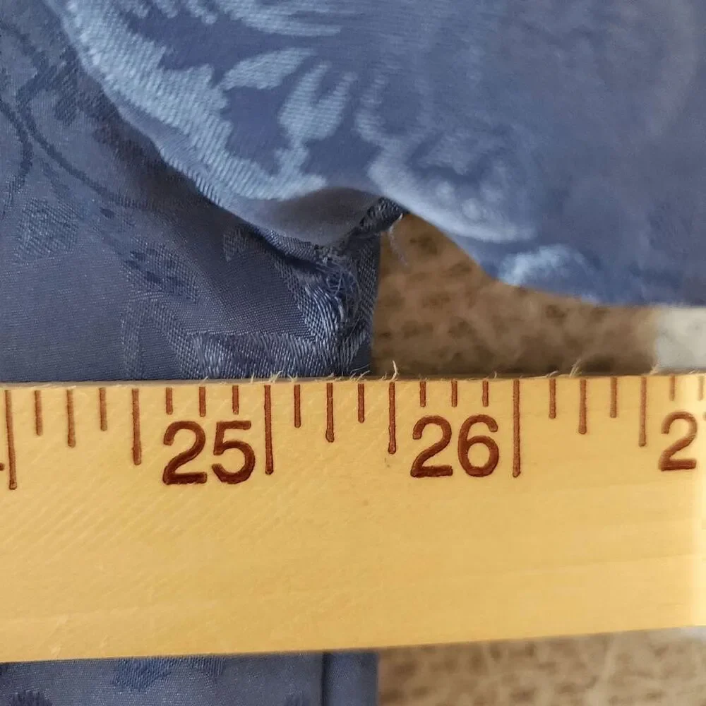 VTG GOLD LABEL VICTORIA'S SECRET BLUE BUTTON UP SATIN SLEEP SHIRT M/L